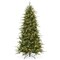 Casafield Pre-Lit Slim Aspen Fir Christmas Tree with White & Multicolored LED Lights, Realistic Artificial Noble Fir with Metal Stand